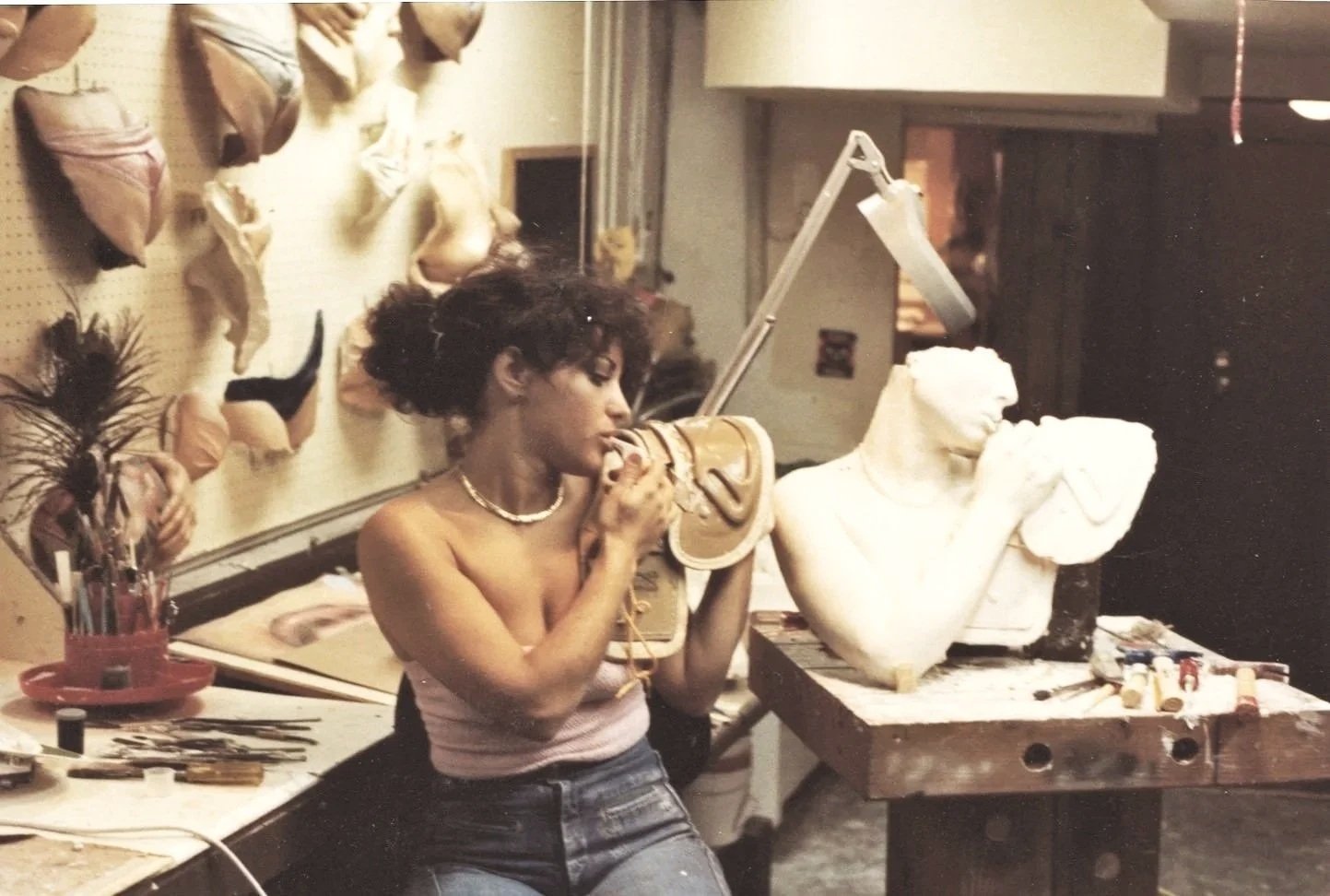 FEUERMAN IN HER STUDIO IN 1976