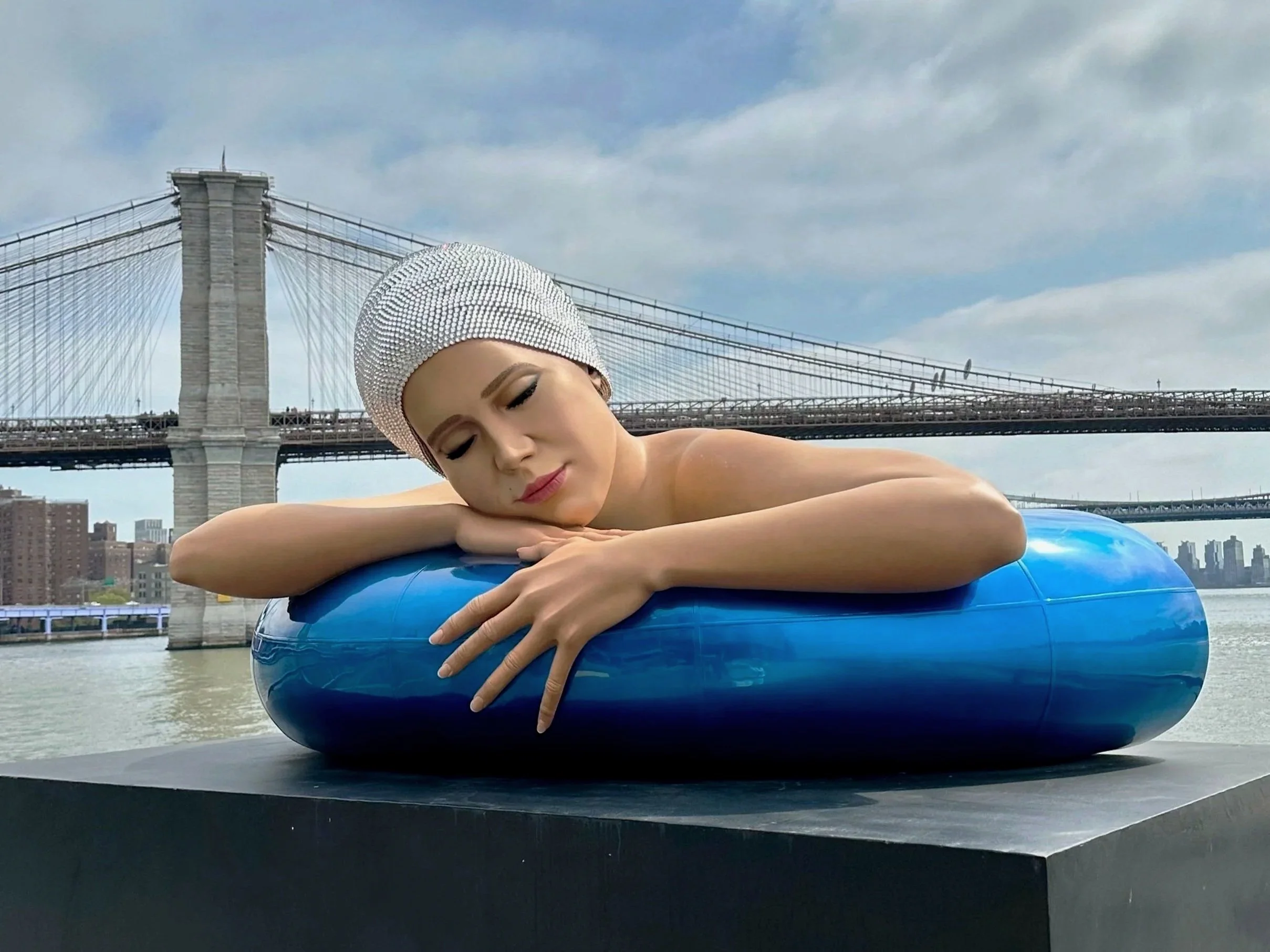 Survival of Serena

 

 1/3, 2020, 37 x 81 x 31 in (94 x 205 x 79 cm), Lacquer on Epoxy with Crystals,  