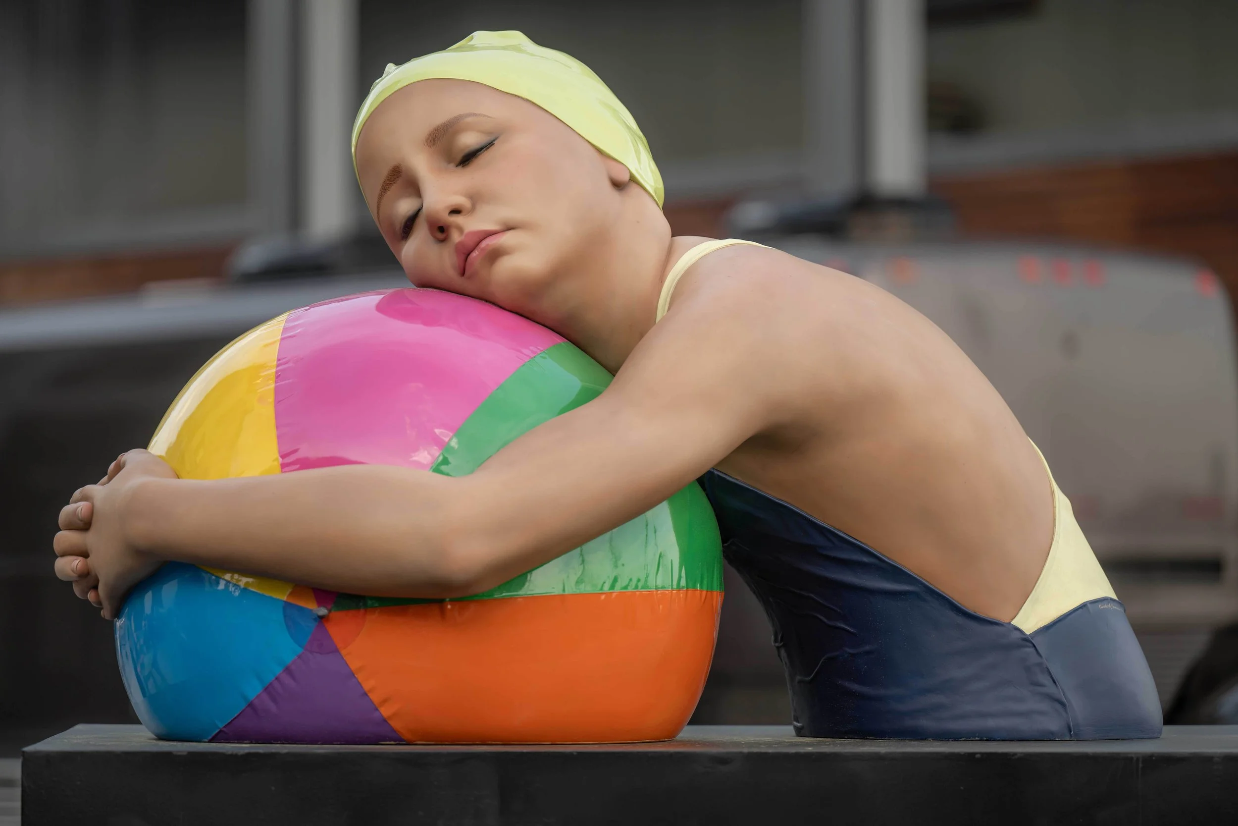 Brooke with Beach Ball

 

 2017 | 60 x 43 x 45 in (152 x 108 x 114 cm) | Lacquer on Resin | Seaport, NYC 