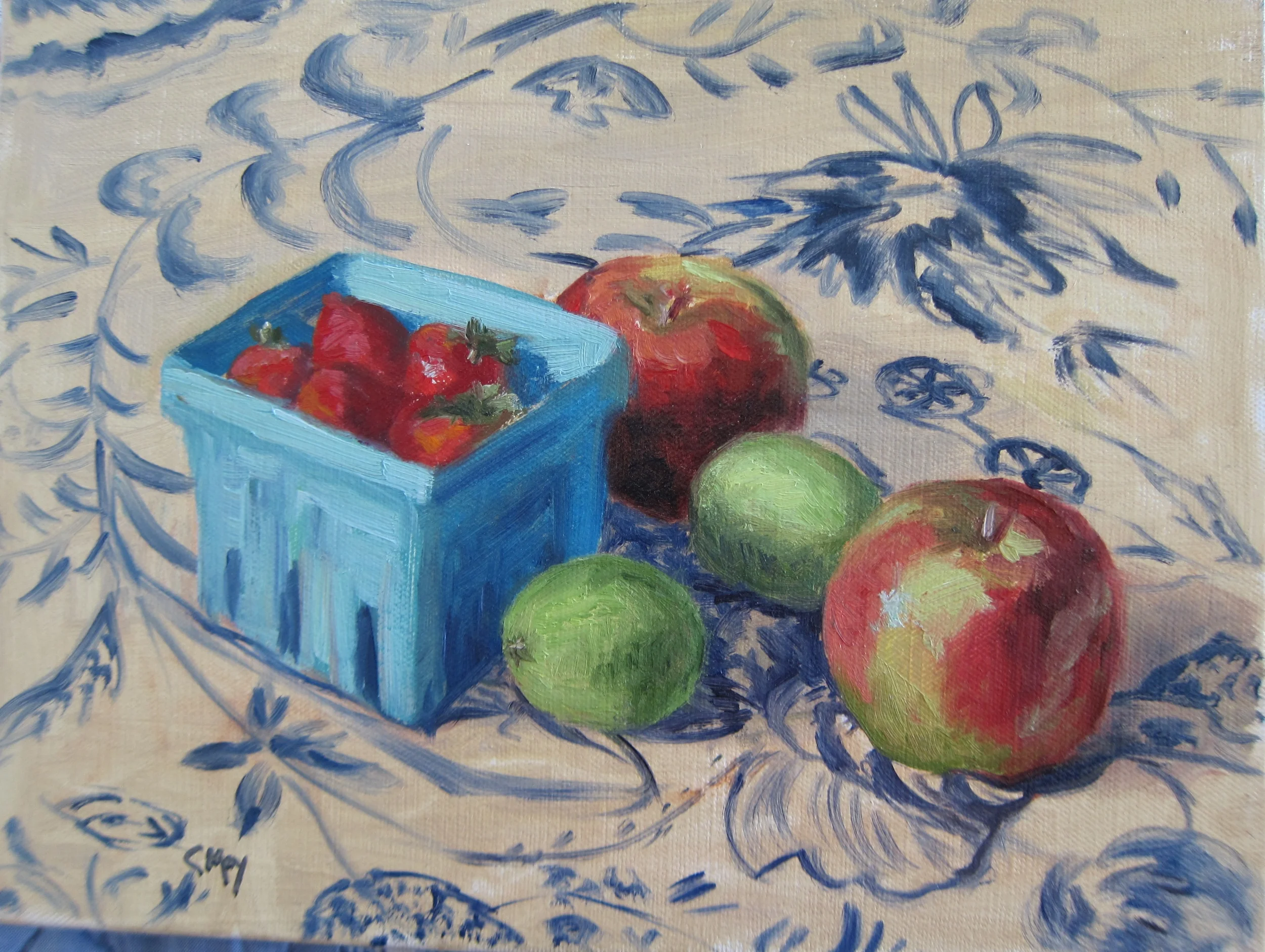 Strawberry Box 9x12 Private Collection