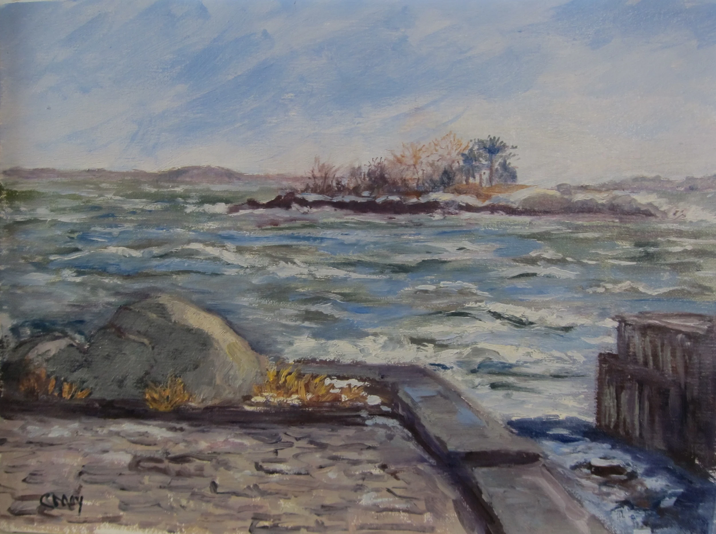 Winter Seas 9x12 Private Collection