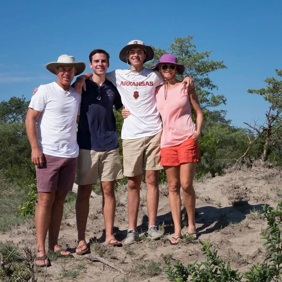 Andrew with his wife Terri and two boys, Justin and Jameson