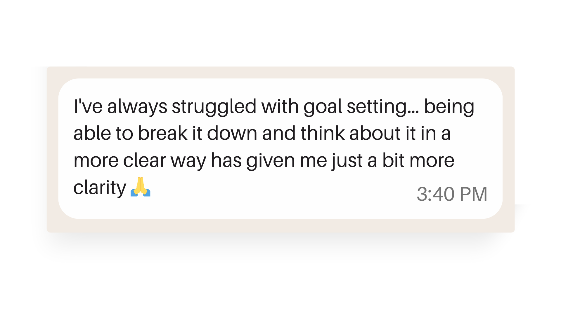 Prue aja's testimonial vision board workshop testimonial