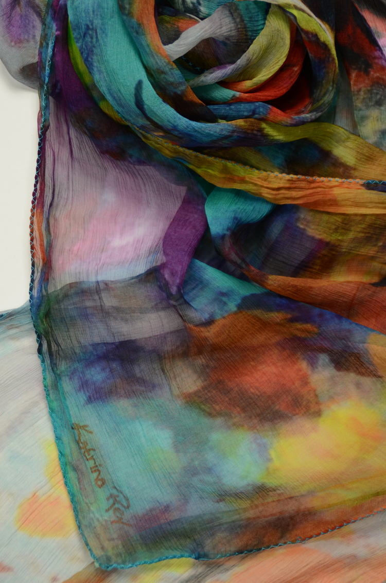 Through global artisan collaboration, the scarves are crafted in Nepal and the coats and vests are created in artisan studios in Europe.