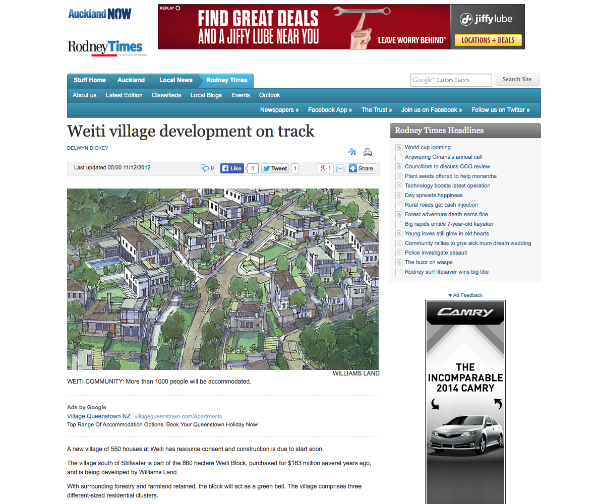 Weiti village development on track