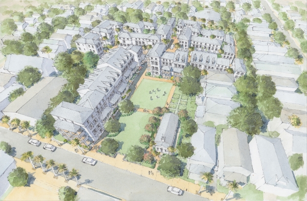 Morris Square aerial view