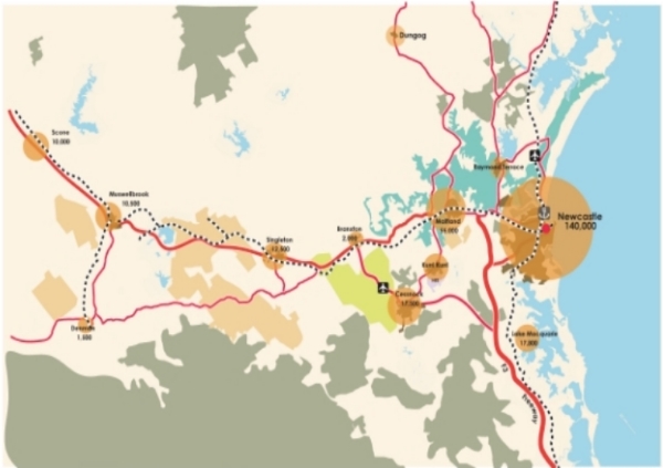 Hunter Valley existing settlement pattern