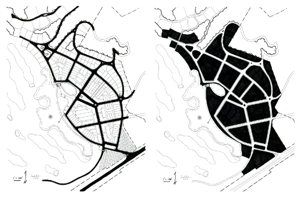 Travelers Rest thoroughfares and blocks diagrams