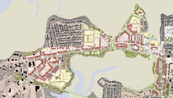 Civic Master Plan boundary street corridor