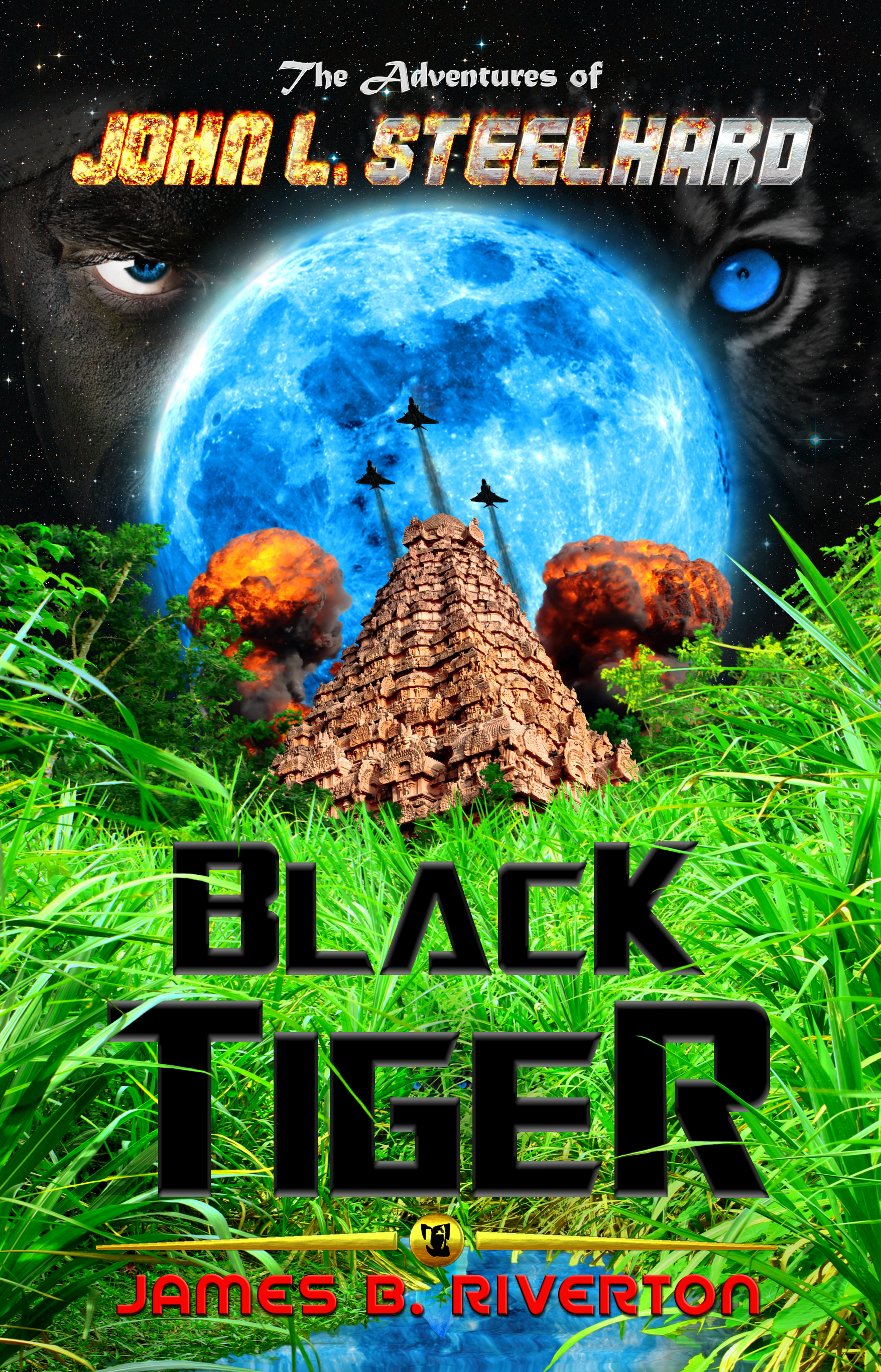Official Book Cover -&nbsp;The Adventures of John L. Steelhard: &nbsp;Black TigerStars provided by: &nbsp;ESA/Digitized Sky Survey 2. Acknowledgement: Davide De Martin&nbsp;