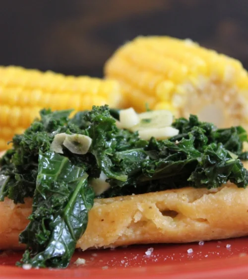 Vegetarian Tamale with Kale Salad