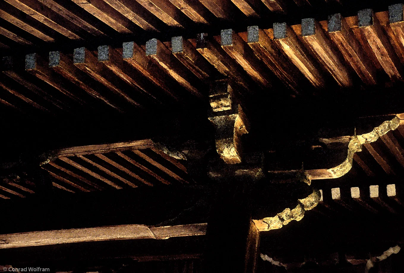 Kyoto temple roof