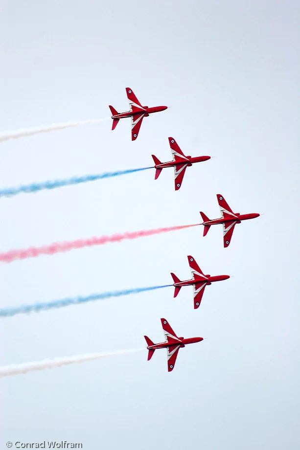 Red Arrows overhead