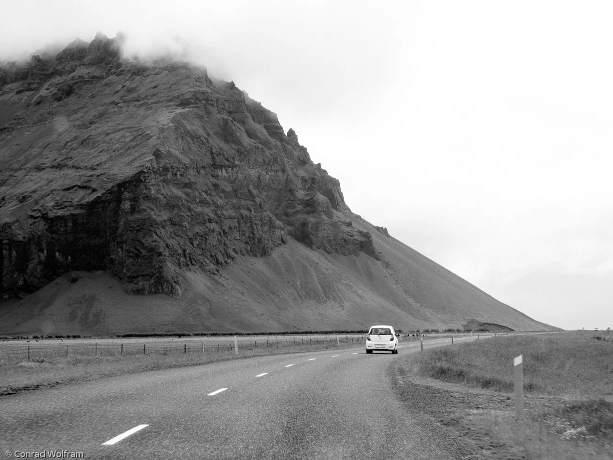 Icelandic hill and road