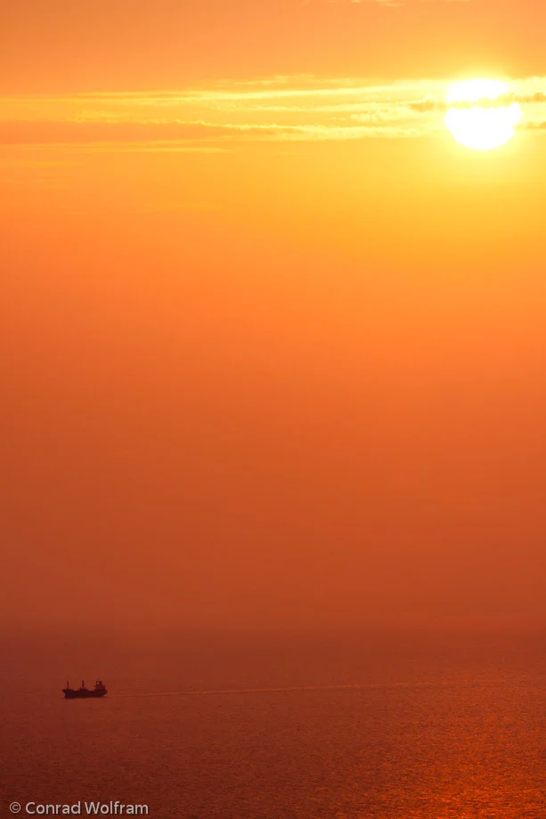 Sunset ship