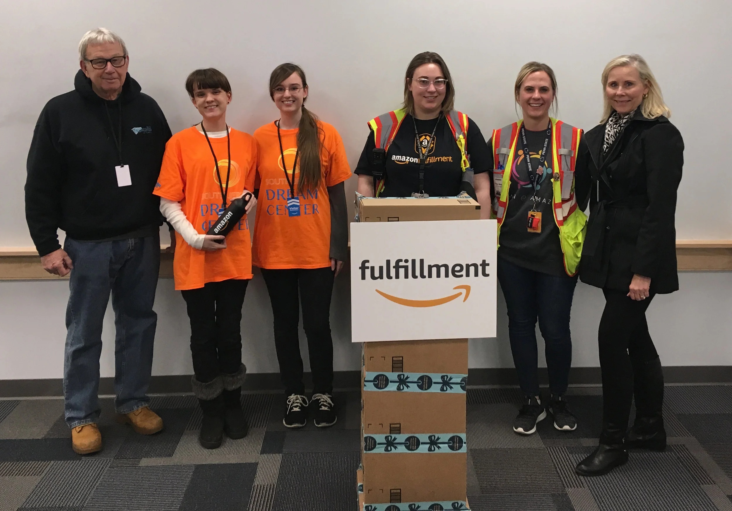 OUR NEW PARTNER: AMAZON - March - Welcome West Deptford Amazon Fulfillment Center to our family of partners! We enjoyed the amazing tour of your over-the-top facility and our first pick up of donated items. Thank you Annie, Isaac and Taylor for your warm hospitality.