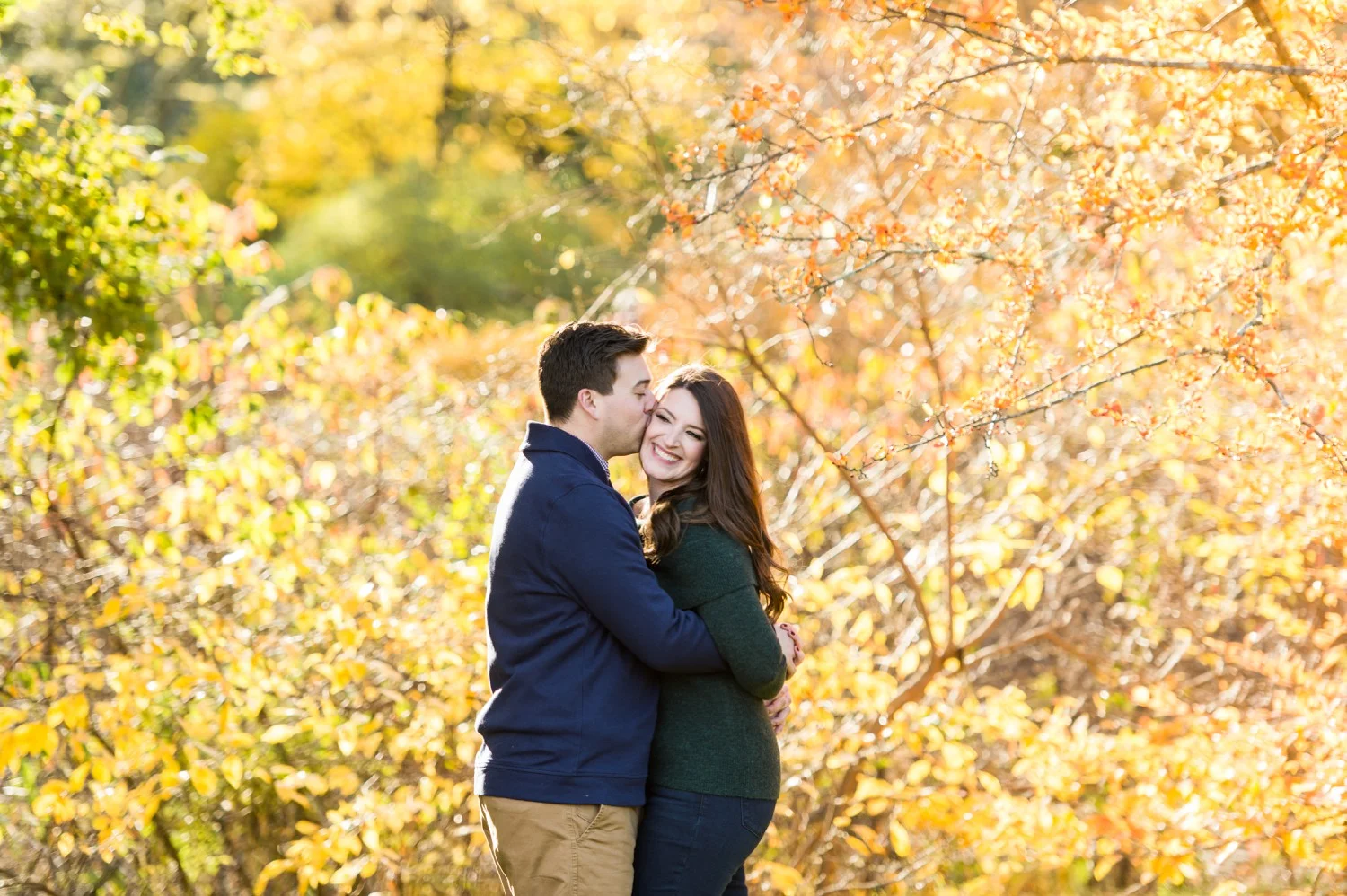 arnold arboretum fall boston engagement session jewel tones cozy sweaters and fall foliage
