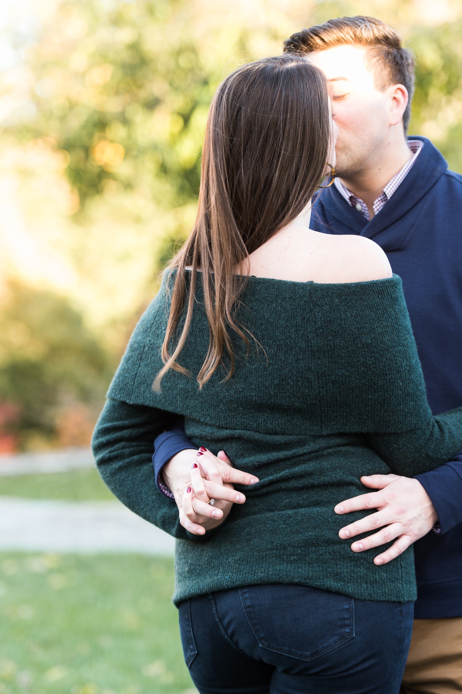 arnold arboretum fall boston engagement session jewel tones cozy sweaters and fall foliage