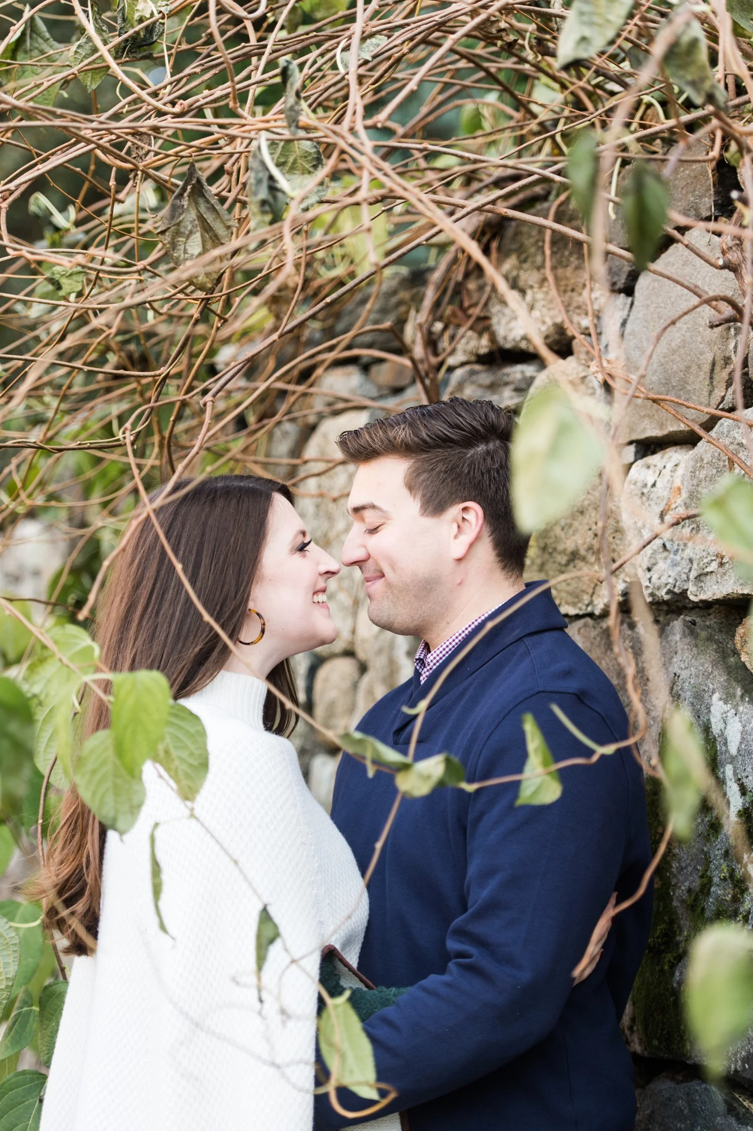 arnold arboretum fall boston engagement session golden hour light and chic engagement style