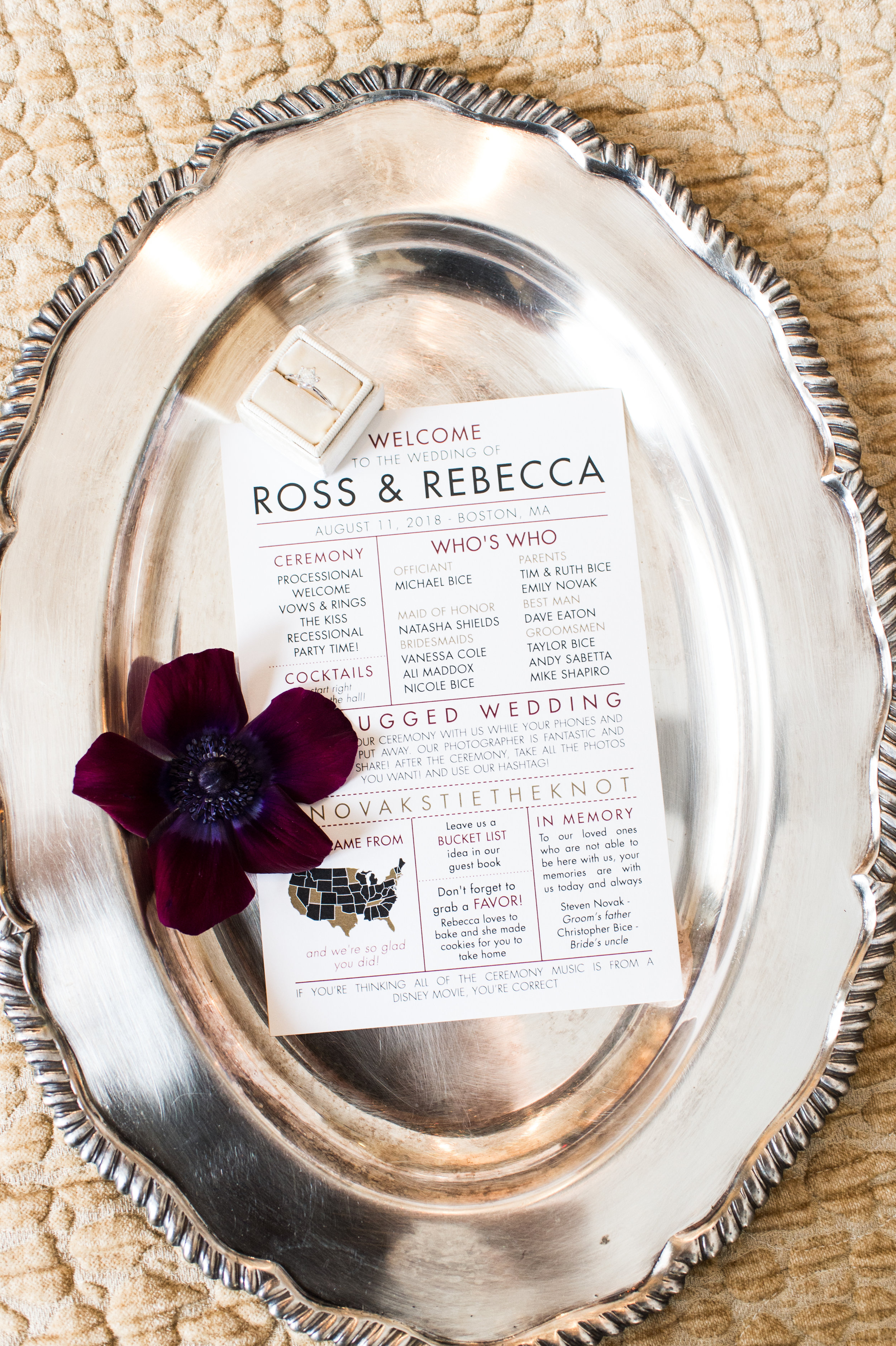  Lynn Graham Designs Day-of Stationery for the wedding of my sweet couple Rebecca & Ross ! 