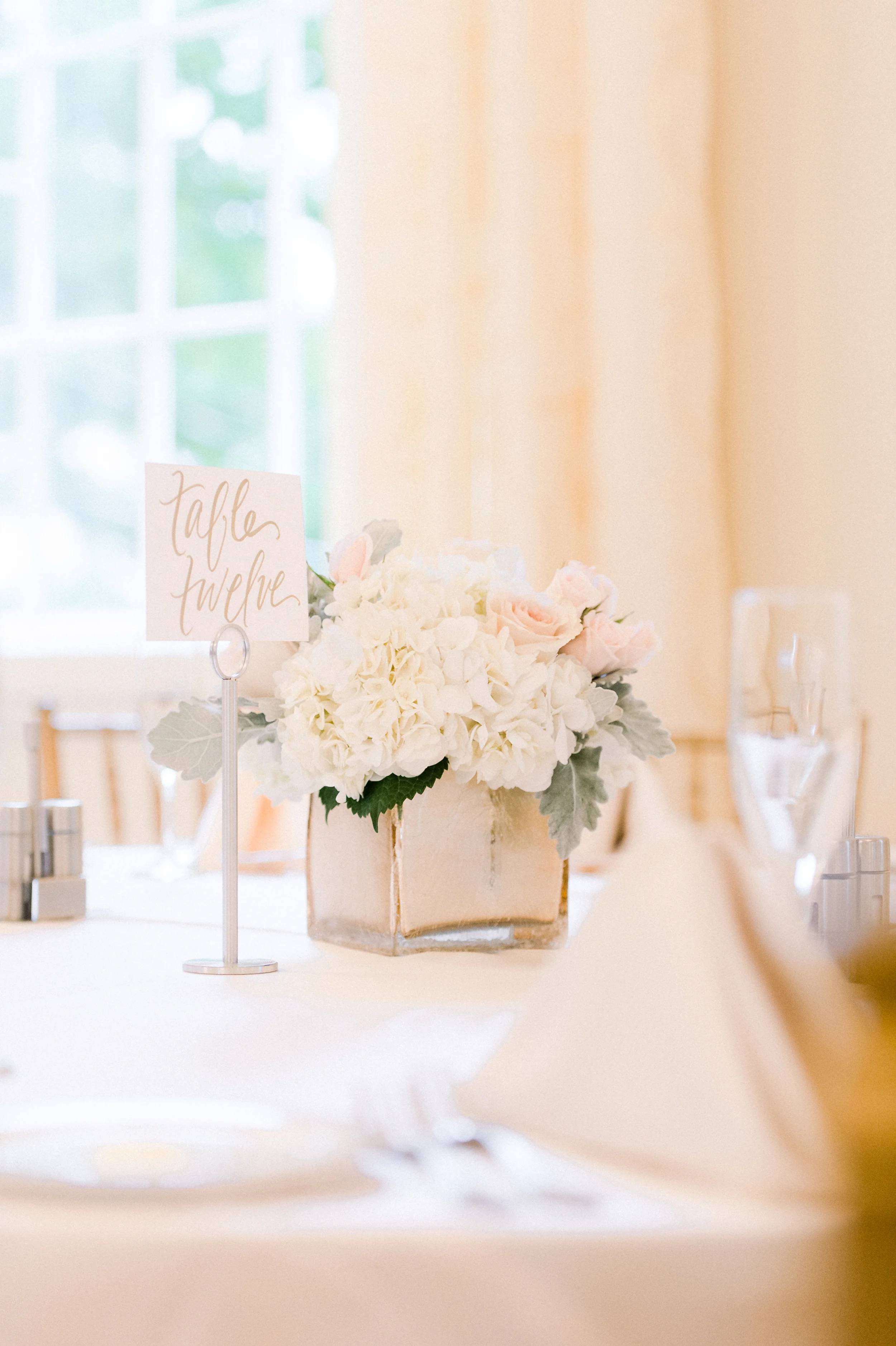 The Commons 1854 Topsfield MA wedding | Massachusetts wedding venue | Massachusetts wedding photos | North Shore MA Wedding photos | blush pink and white flower centerpieces