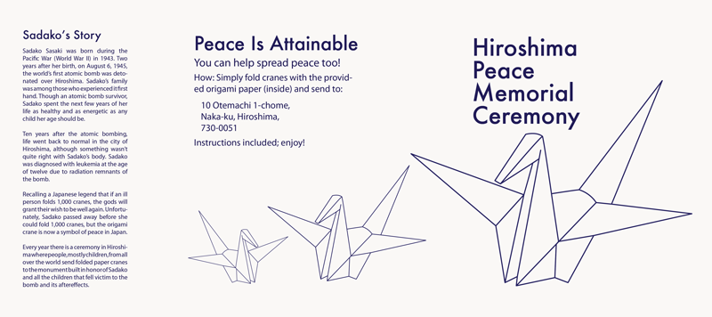  Pamphlet spread, 7" x 15.75" 