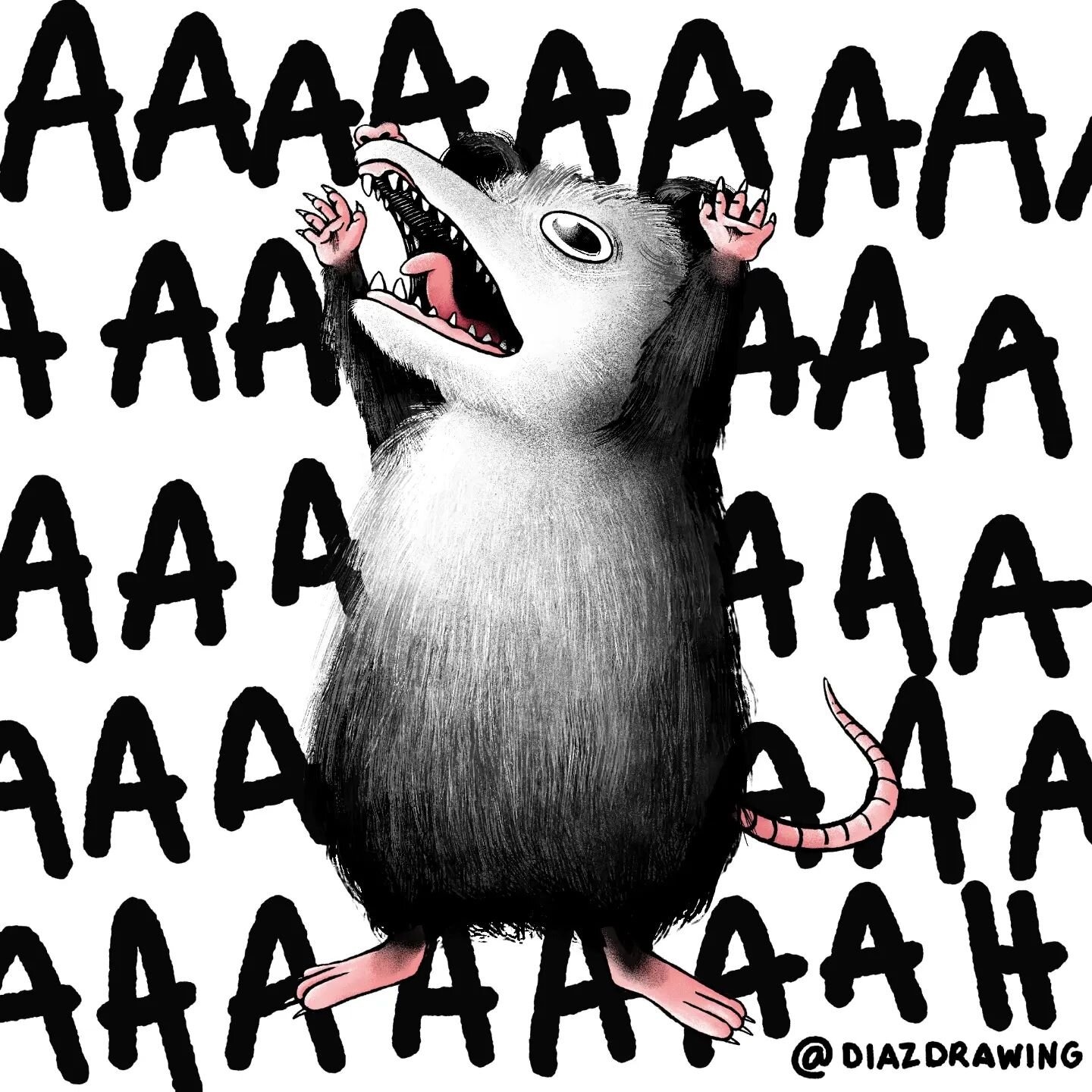 When my therapist asks how I'm feeling today
.
.
.
.
#possum #possummemes #scream #mentalhealth #drawing #procreate #artistsoninstagram #animals #digitalart