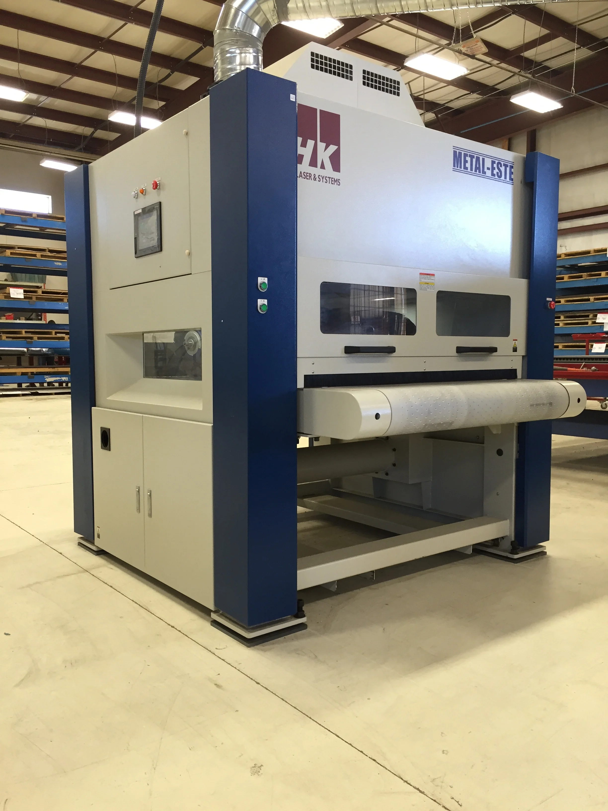 Here is an overall view of the machine from HK Laser & Systems. Even though Lean Machine's official color is red, we are starting to get a lot of blue in the shop! 