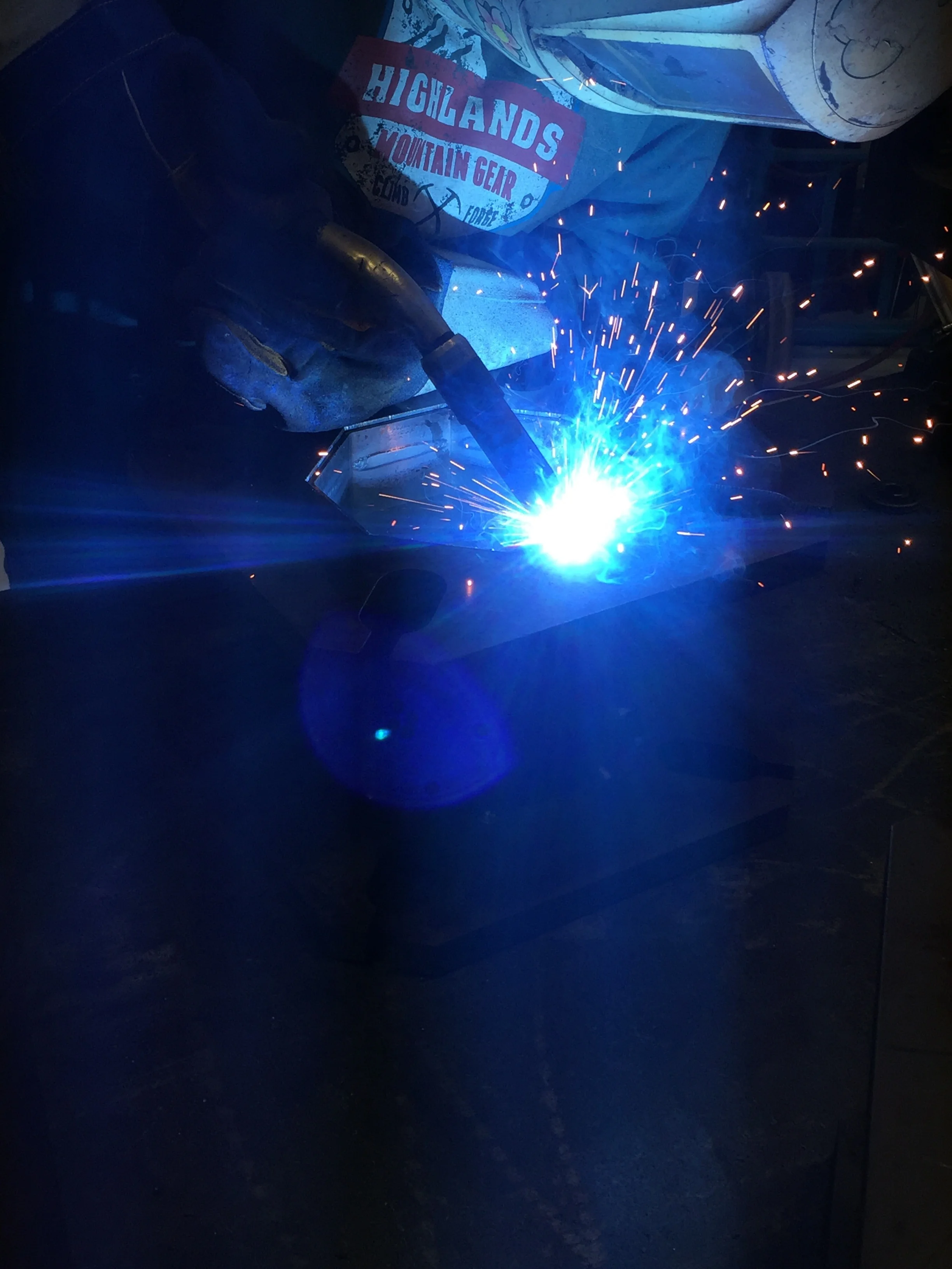 Nothing much to say about this photo other than it's an arty photo of our Fronius welding equipment and one of our super skilled welders.