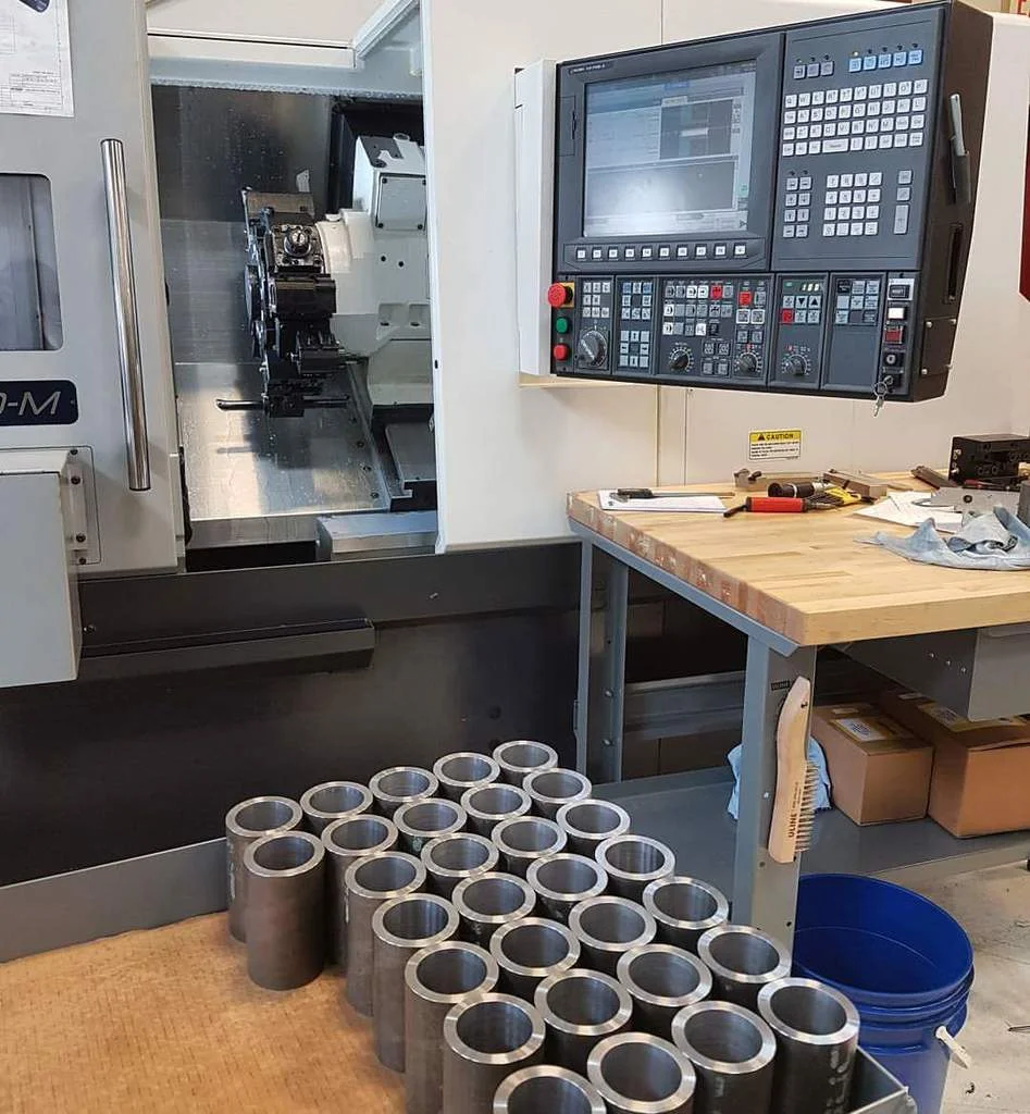 The 2nd day into training and we are already getting good parts off! These parts previously would have required a flip in a conventional machine to finish the backside edge. Now the operator can open the door to a finished part.