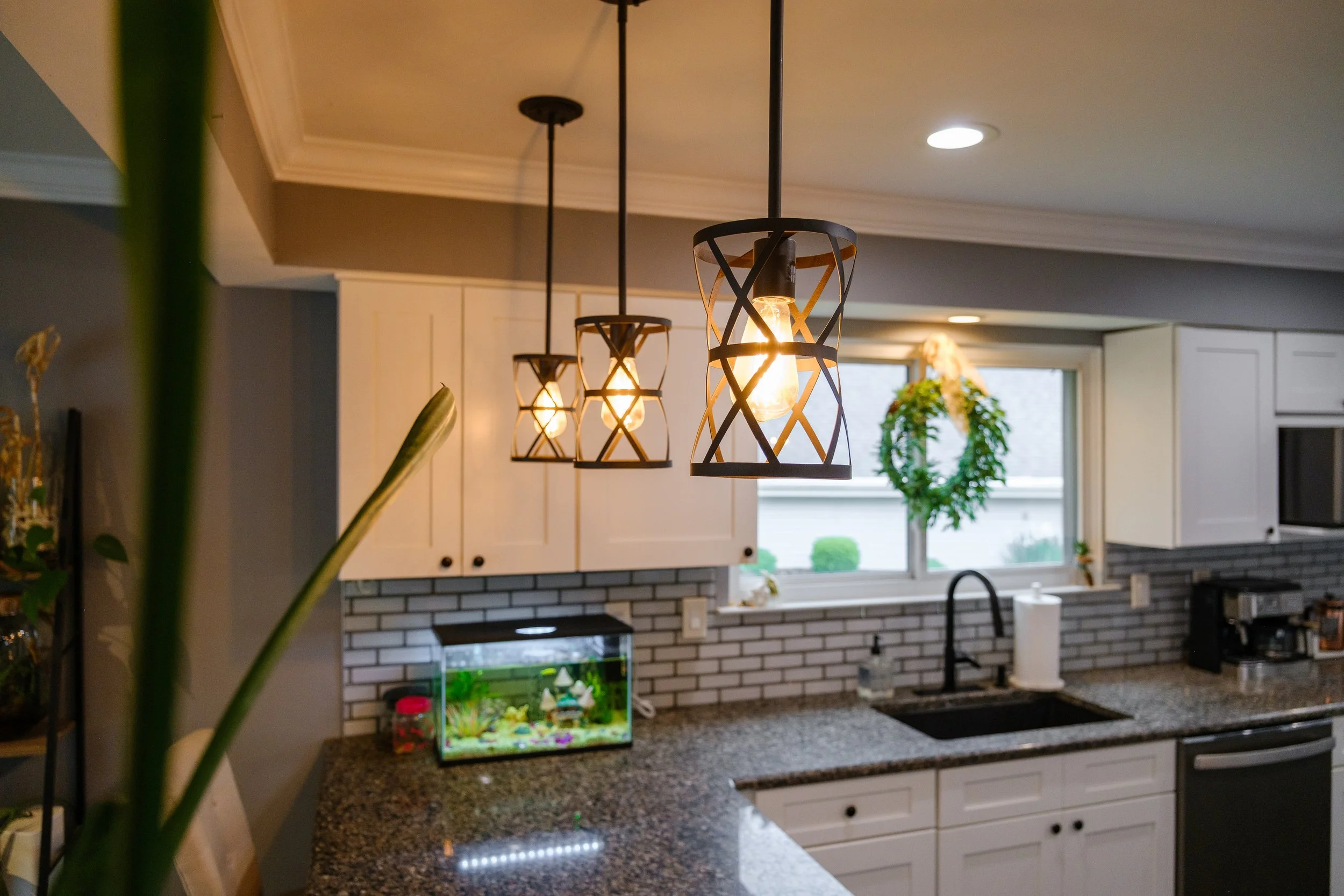 lighting fixtures in kitchen in single family home in new jersey