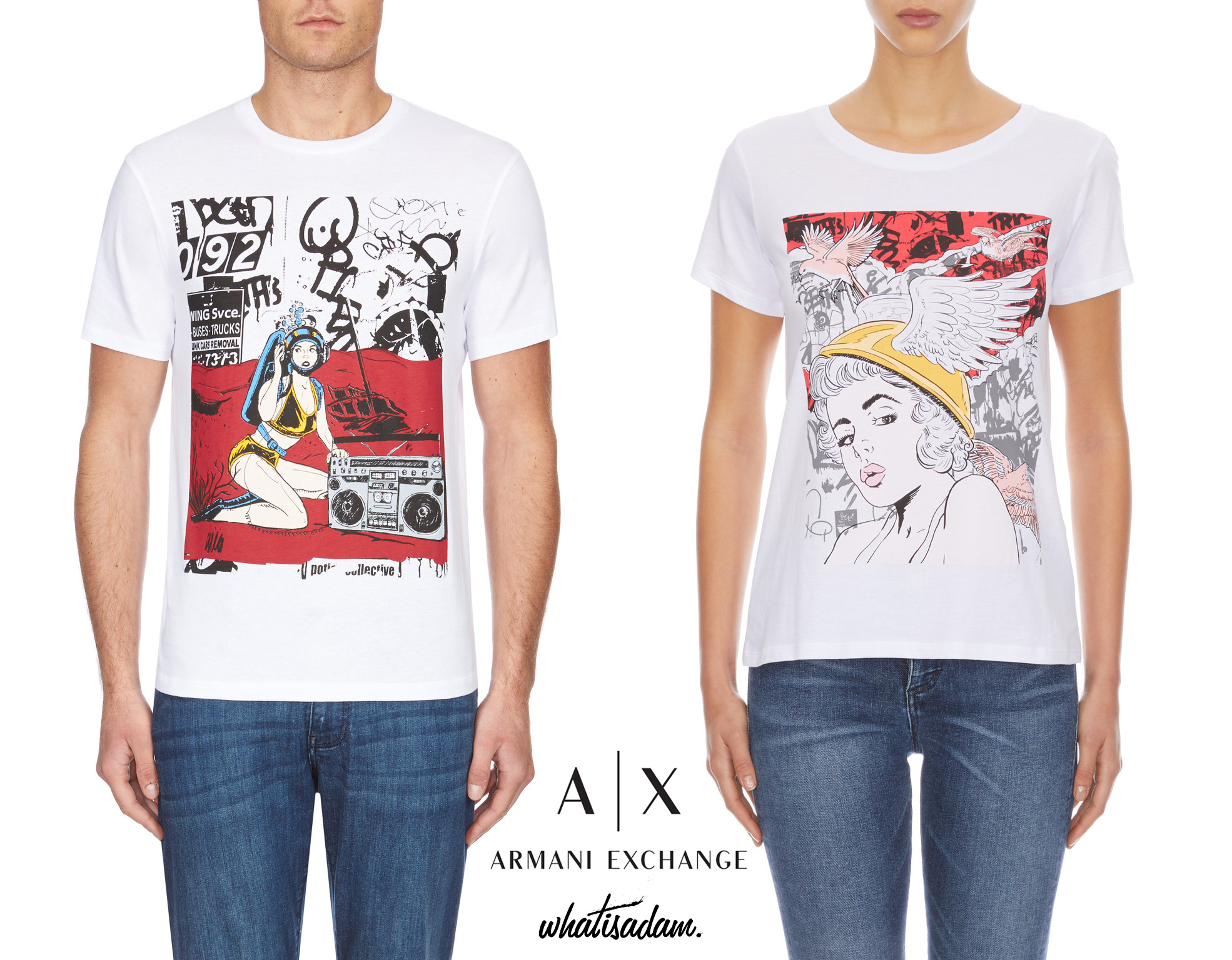 armani exchange street art