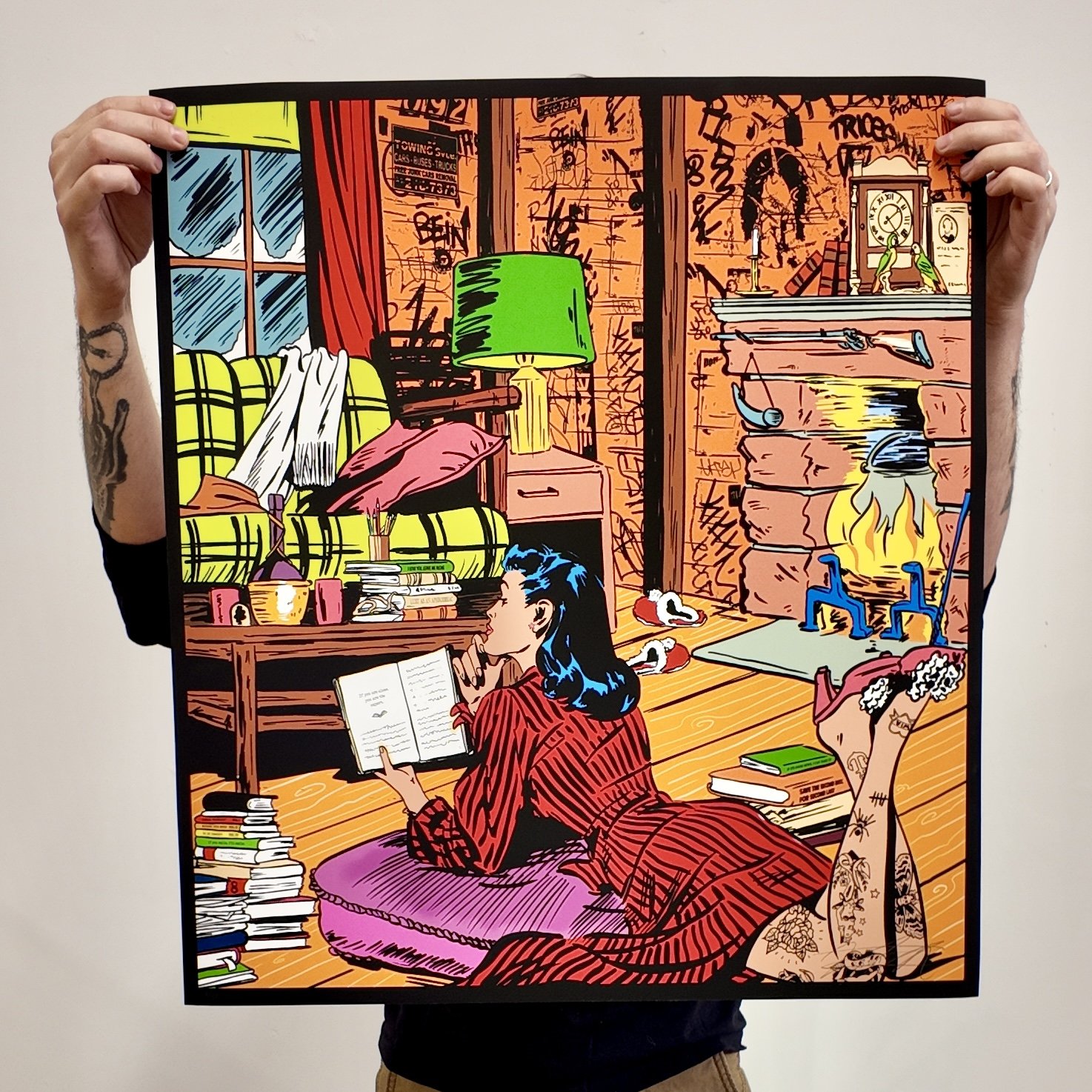 "Reading" 24x24 Archival Print 