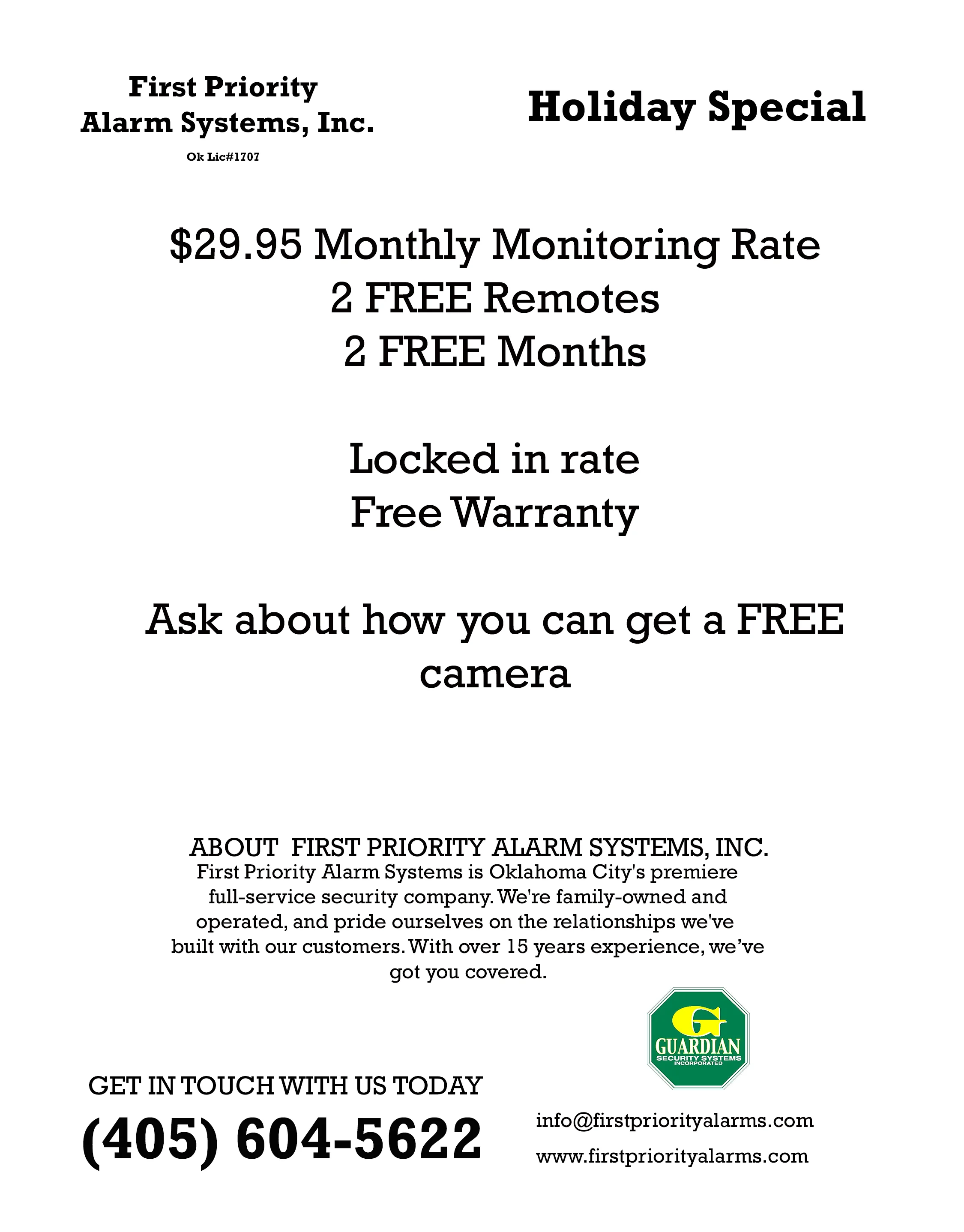 Oklahoma Home Security | December Special
