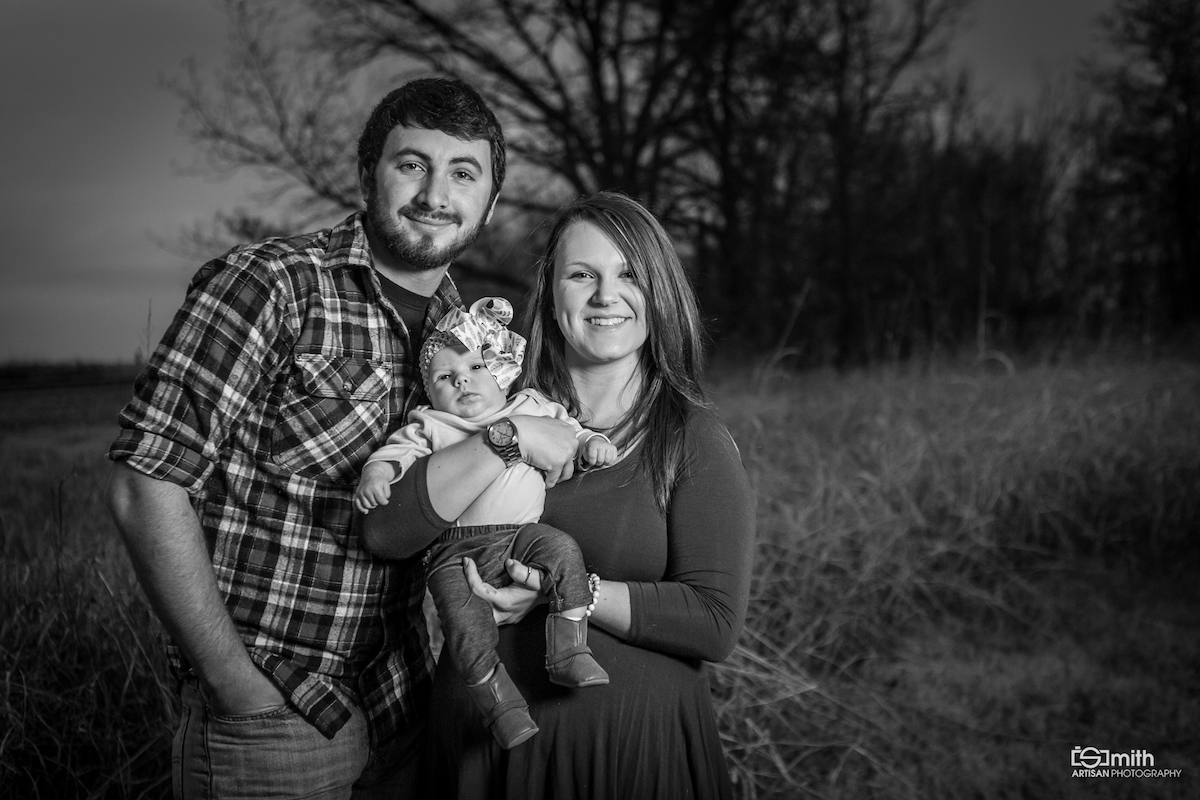 Evening Family Portrait with Ty, Devin and Kimber