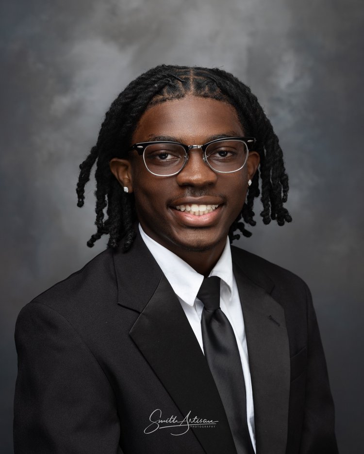 Formal senior yearbook portrait