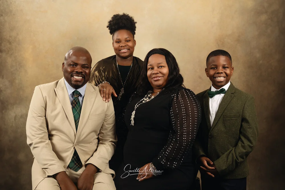Family portrait in the studio