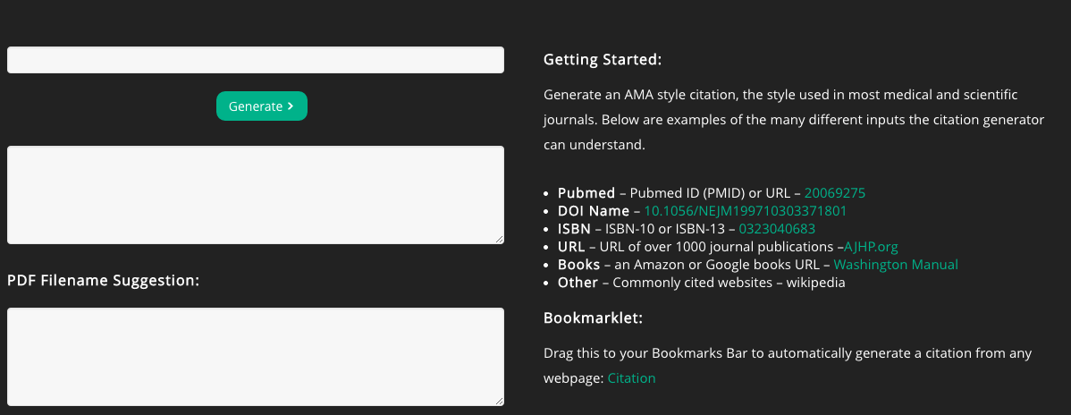 Quick Medical Citation And Pdf File Name Generator The Digital