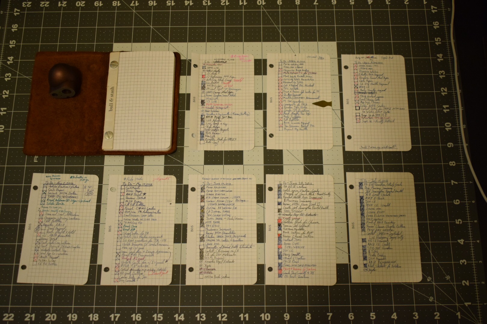 A small sample of my To-Do list from 2016.