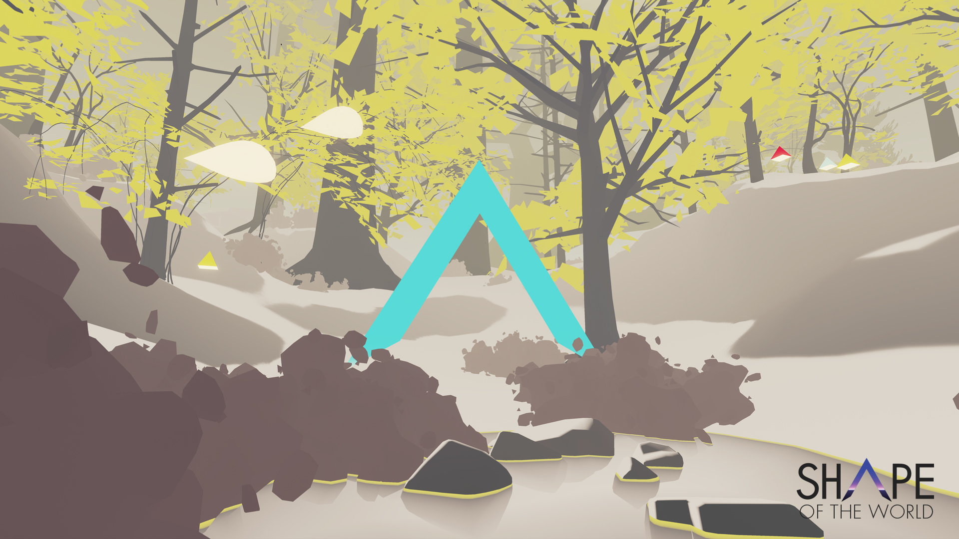 This triangle shape is a gate that the player can place in the forest. Going through it changes ... well, you'll see.