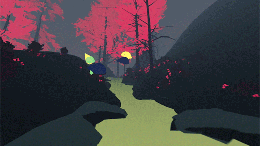 The first iterations of creature flocks have gone in. These guys stick together and soar around trees. Thanks to Athomas for authoring the flocking system.