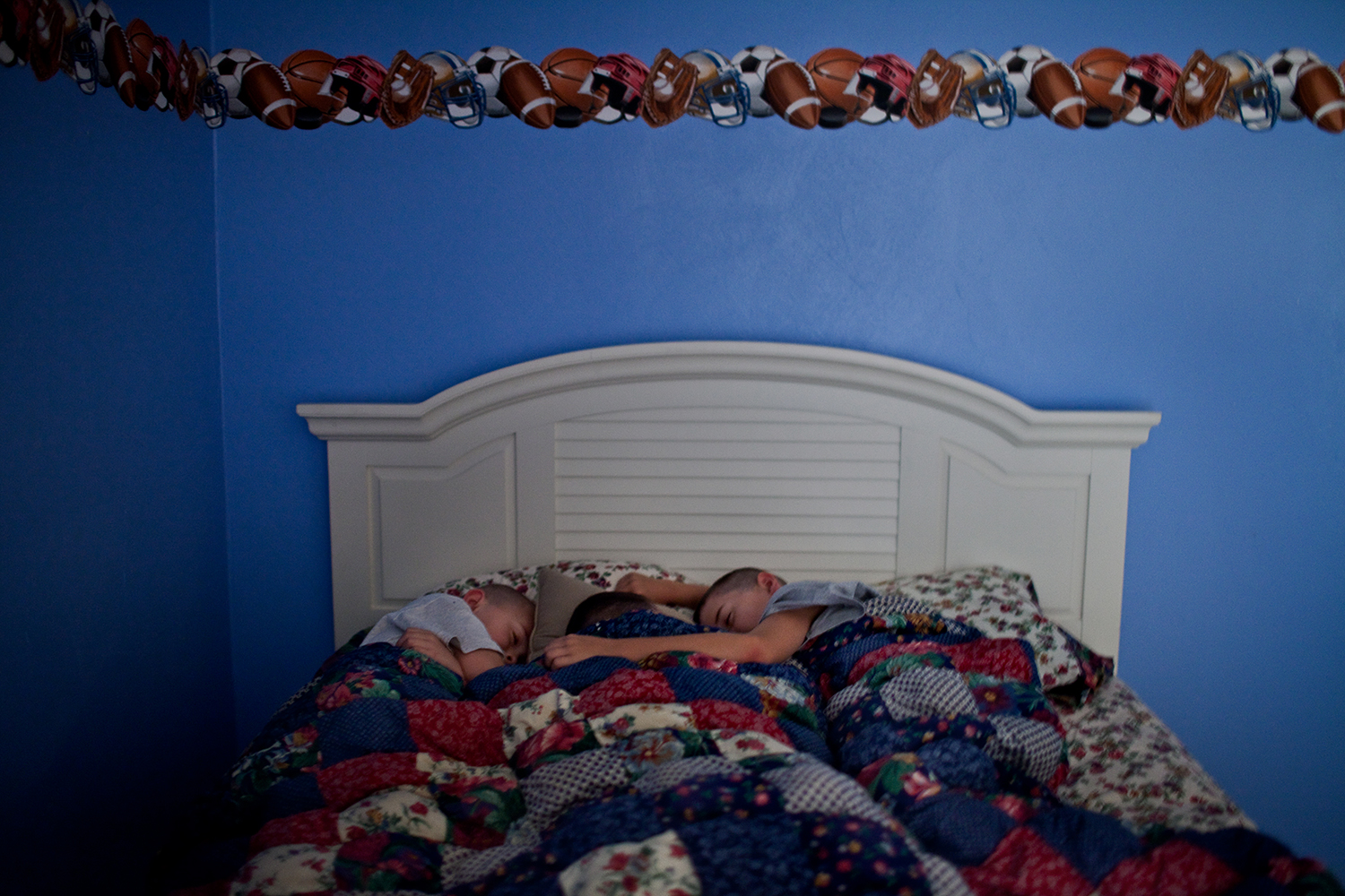  The boys sleep together with their father on their last night together before Sergeant First Class Eisch leaves to resume his tour of duty in Afghanistan. The two weeks were over in what seemed like hours. In his final days, Sergeant Eisch had prepp