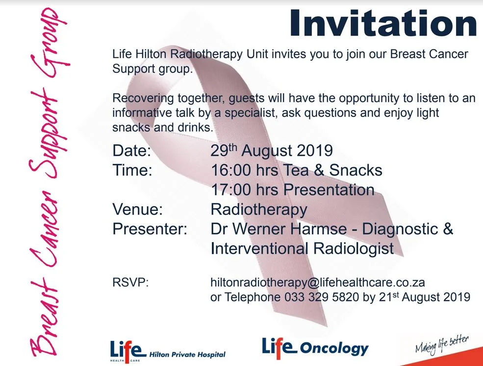 PMB/Midlands Breast Cancer support group meeting 29 August