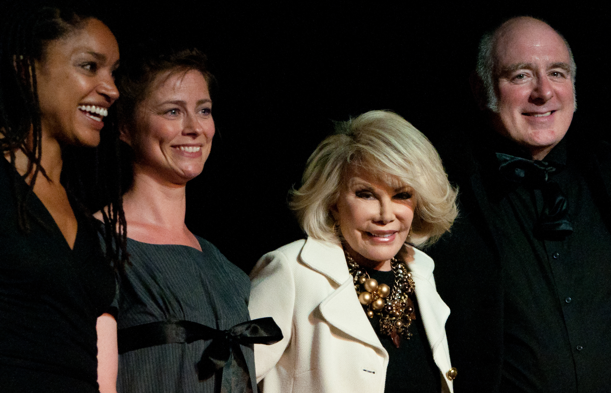Director Kerri McLean with cast and Joan Rivers off-broadway.jpg