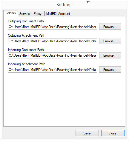Folder setting