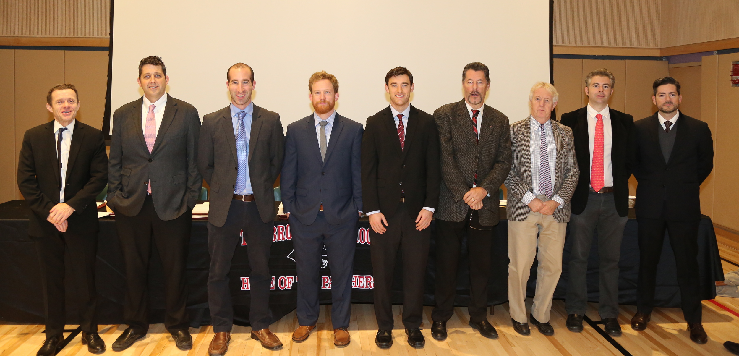  Fall coaches: Dominique Bernard (Varsity Cross Country) Andrew West '92 (Director of Athletics), Michael Cohn (7/8), Matt Brown (7/8), Lauck Blake (JV), David Watson (Varsity), Gerald Protheroe (Varsity), Jeff Lisciandrello (JV) and John Young (Middle School Cross Country) 