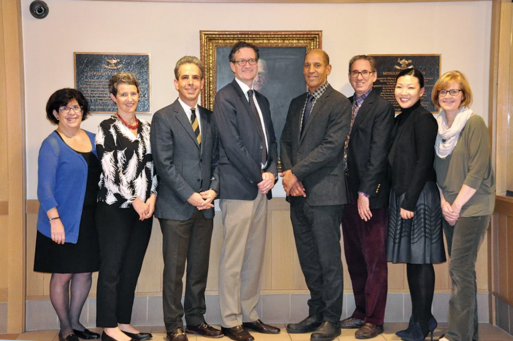 Browning’s Steering Committee included (L to R): Assistant Head of School/Head of Lower School Laurie Gruhn, Modern Languages Department Chair Megan Ryan, Director of Institutional Advancement Jim Simon, Head of Middle School Chris Dunham, Head of Upper School Jim Reynolds, Director of College Guidance Sandy Pelz ‘71, Director of Middle & Upper School Admission Janet Lien (Chair) and Grade Three teacher Susan Kehoe. Not pictured: Retired Headmaster Stephen M. Clement, III, Director of Technology Aaron Grill, Grade Five teacher Dan Ragsdale.