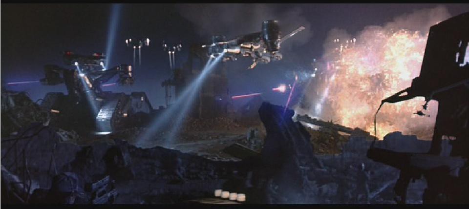 Aerial robots from a “Terminator” film.