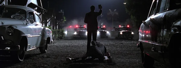 “Hold up your badge, so they’ll know you’re a policeman.” From the corrupt cop film L.A. Confidential .