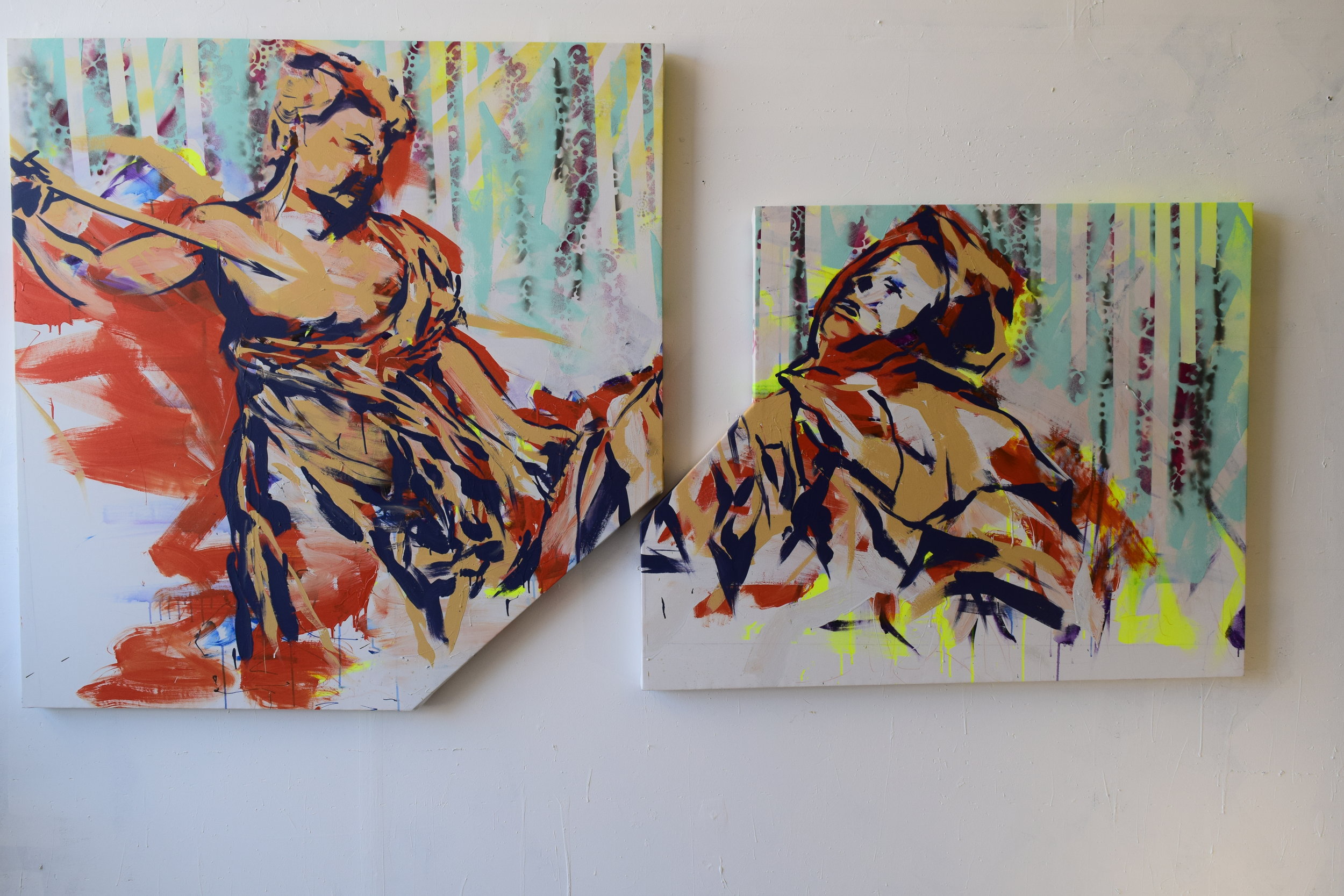 Ecstasy of St Teressa (Bernini Study) Acrylic on Canvas